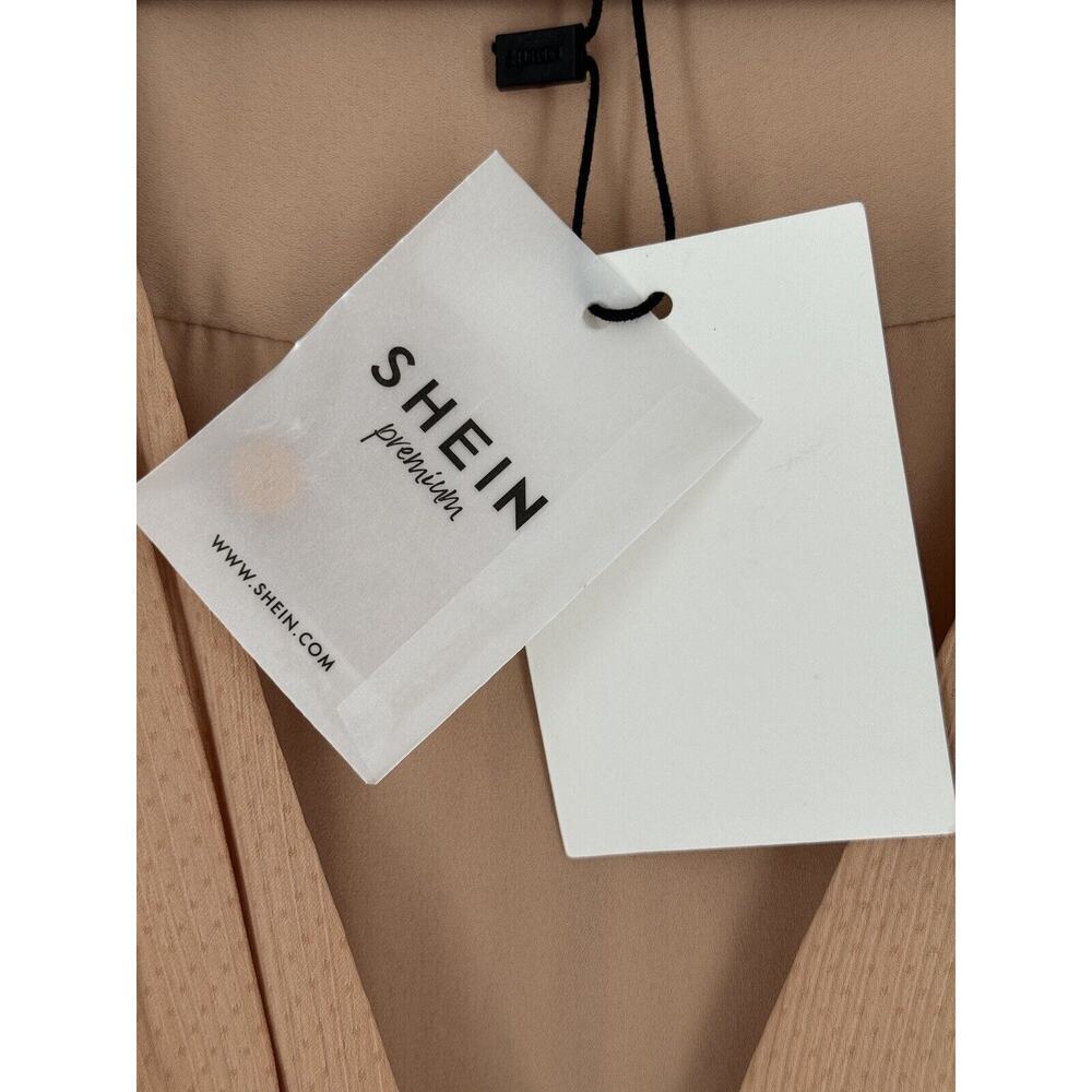 Shien Premium Dress Formal Sz S Chiffon Evening Wedding Guest Deep V Elegant NWT - Picture 8 of 16